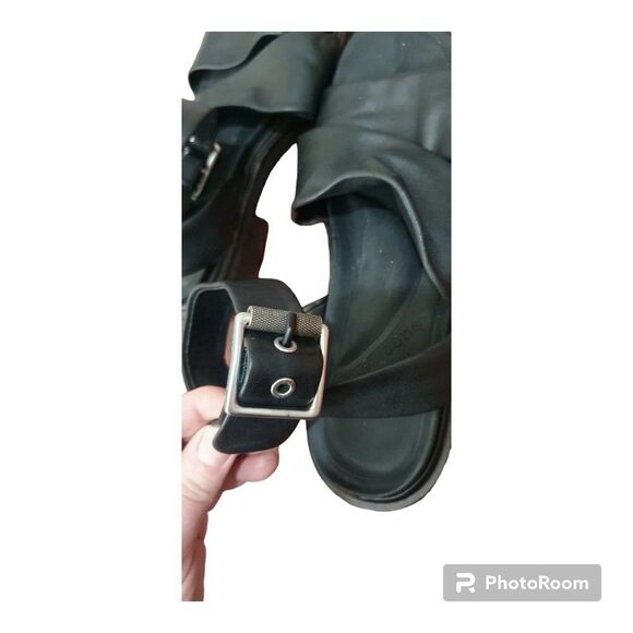 RAG & BONE SLAYTON SANDAL BLACK STRAPPY ITALIAN LEATHER Saze EU37 Women’s 7 $350 - Picture 8 of 11